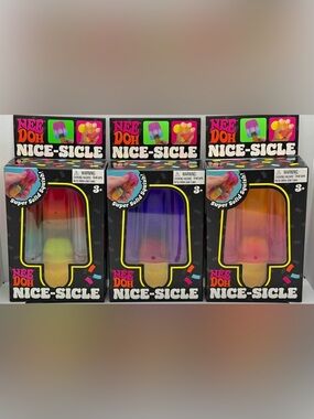 Nee Doh Nice-Sicle Solid Squish Toy - 3 random colors